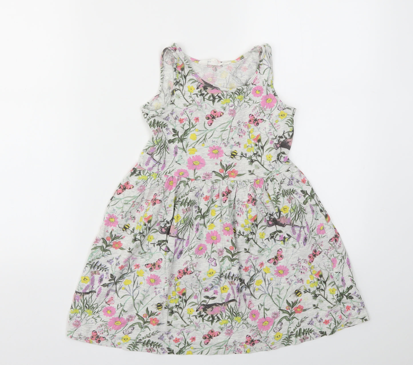 H&M Girls Multicoloured Floral  Fit & Flare  Size 7-8 Years