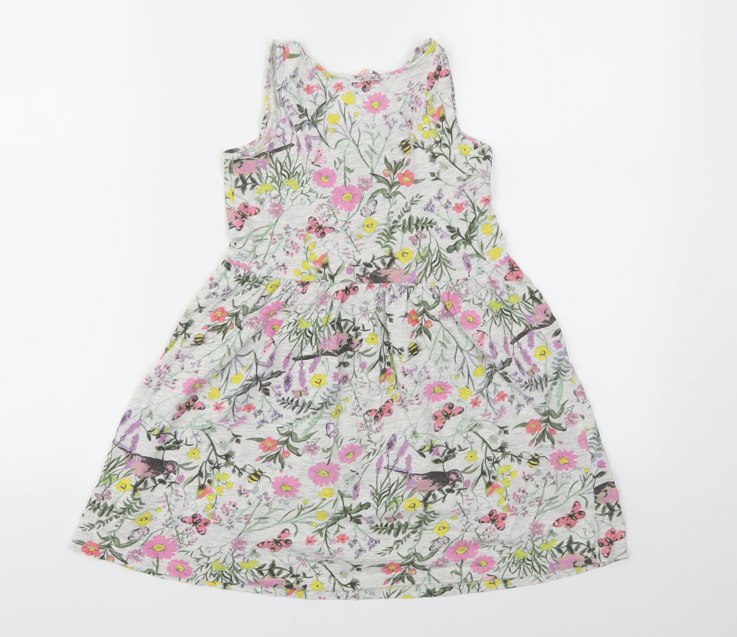 H&M Girls Multicoloured Floral  Fit & Flare  Size 7-8 Years