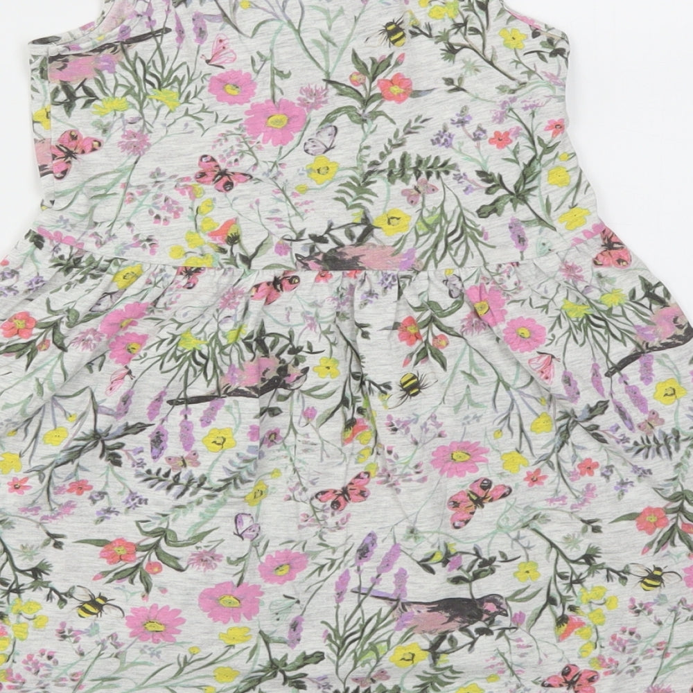 H&M Girls Multicoloured Floral  Fit & Flare  Size 7-8 Years