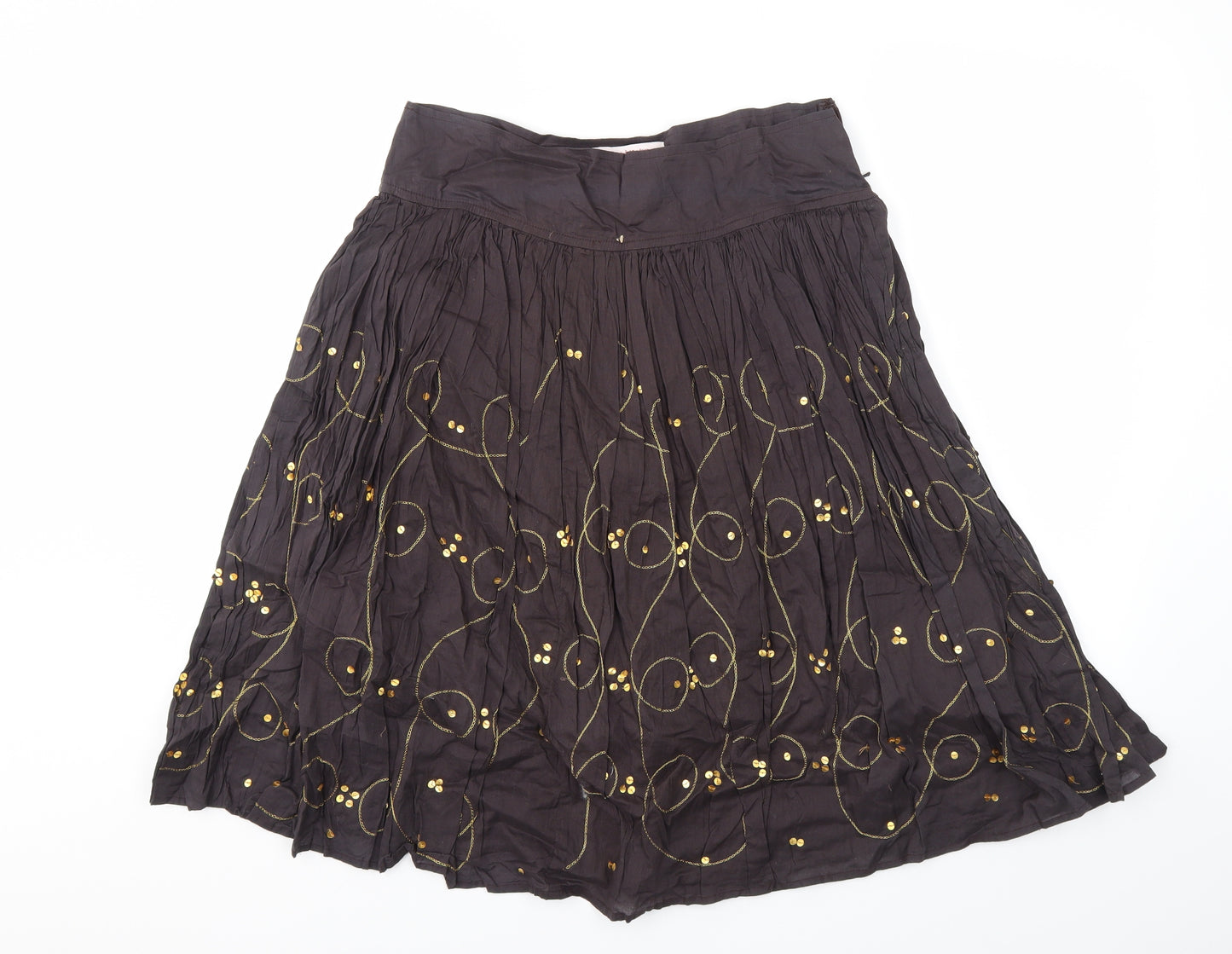 STAWBERRY Womens Brown   Flare Skirt Size 12