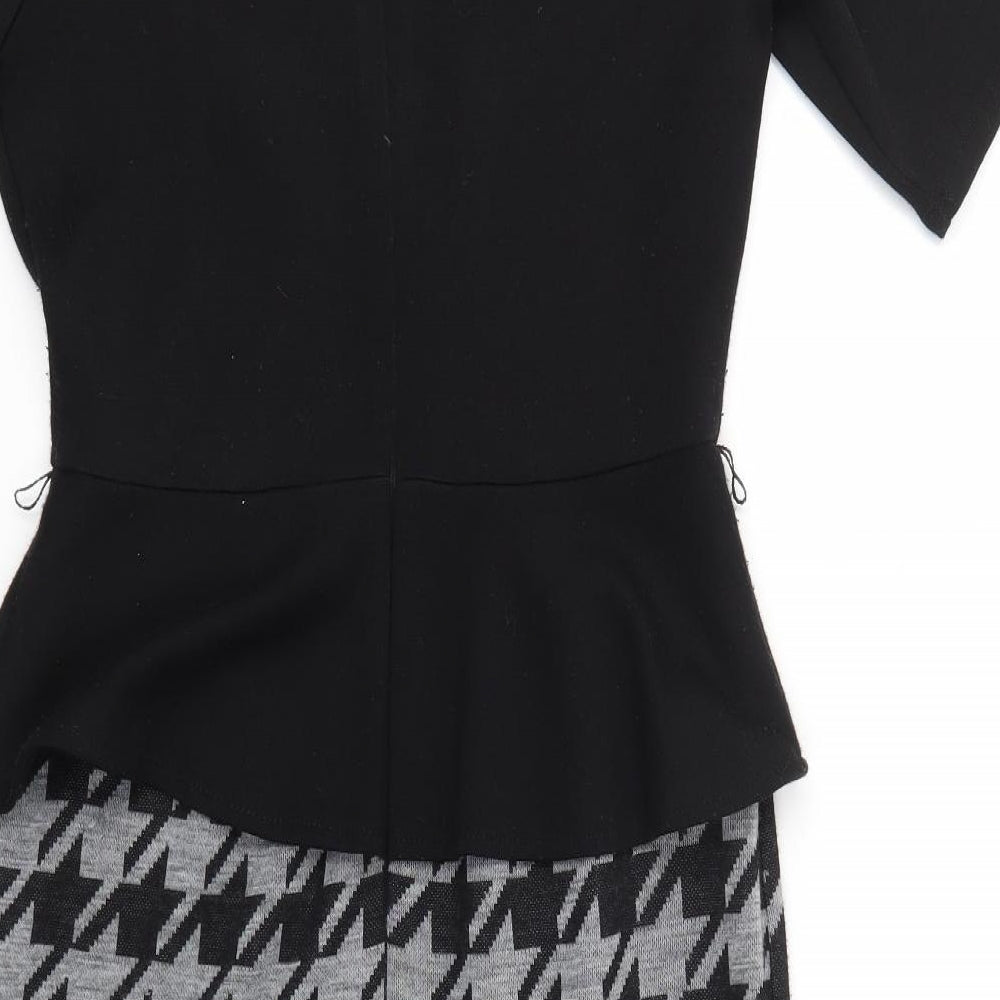 Per Una Womens Grey Argyle/Diamond  Fit & Flare  Size 12