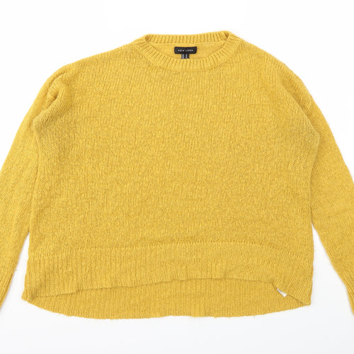 New Look Womens Yellow   Pullover Jumper Size M