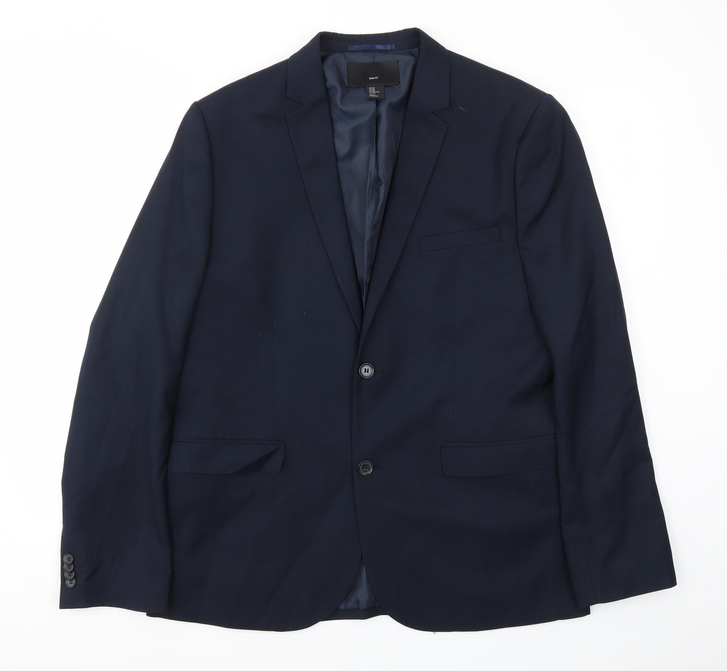 H&M Mens Blue   Jacket Blazer Size 44