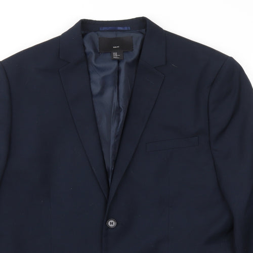 H&M Mens Blue   Jacket Blazer Size 44
