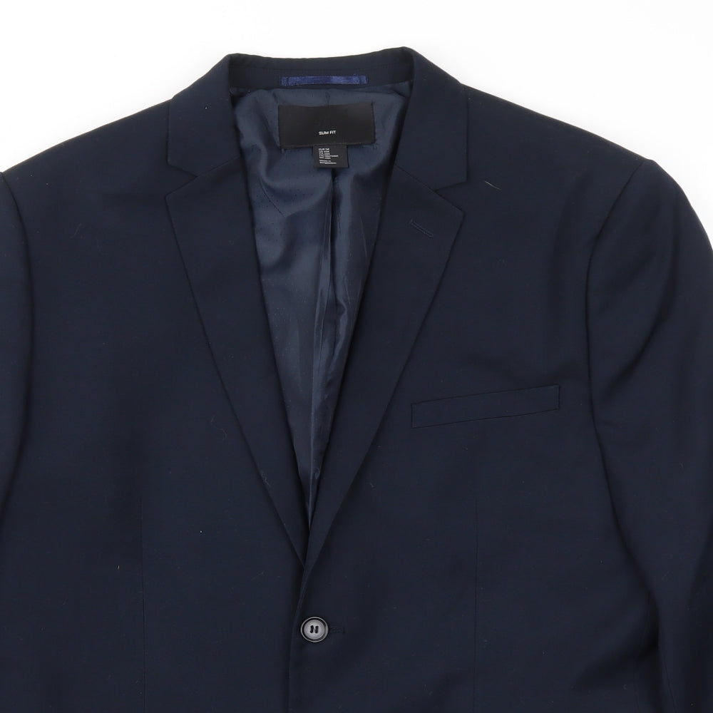 H&M Mens Blue   Jacket Blazer Size 44