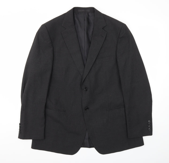 M&S Mens Black Houndstooth Jacket Blazer Size 42