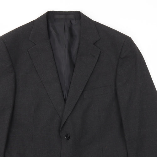 M&S Mens Black Houndstooth  Jacket Blazer Size 42