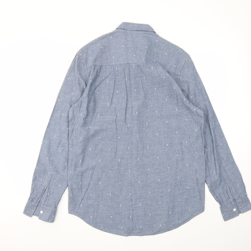 Topman Mens Blue    Button-Up Size M