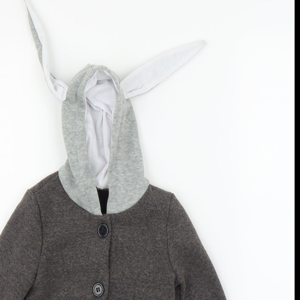 Preworn Girls Grey   Cardigan Jumper Size 18-24 Months