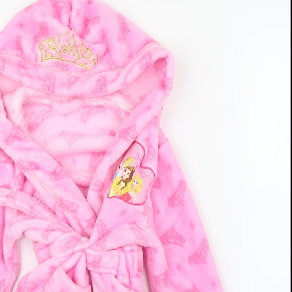 Disney Girls Pink Solid  Capri Robe Size 3 Years  - Disney Princesses