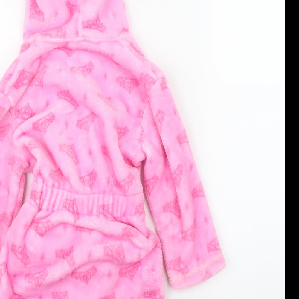 Disney Girls Pink Solid  Capri Robe Size 3 Years  - Disney Princesses