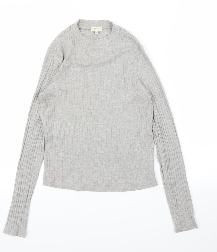 River Island Womens Grey   Basic T-Shirt Size 10