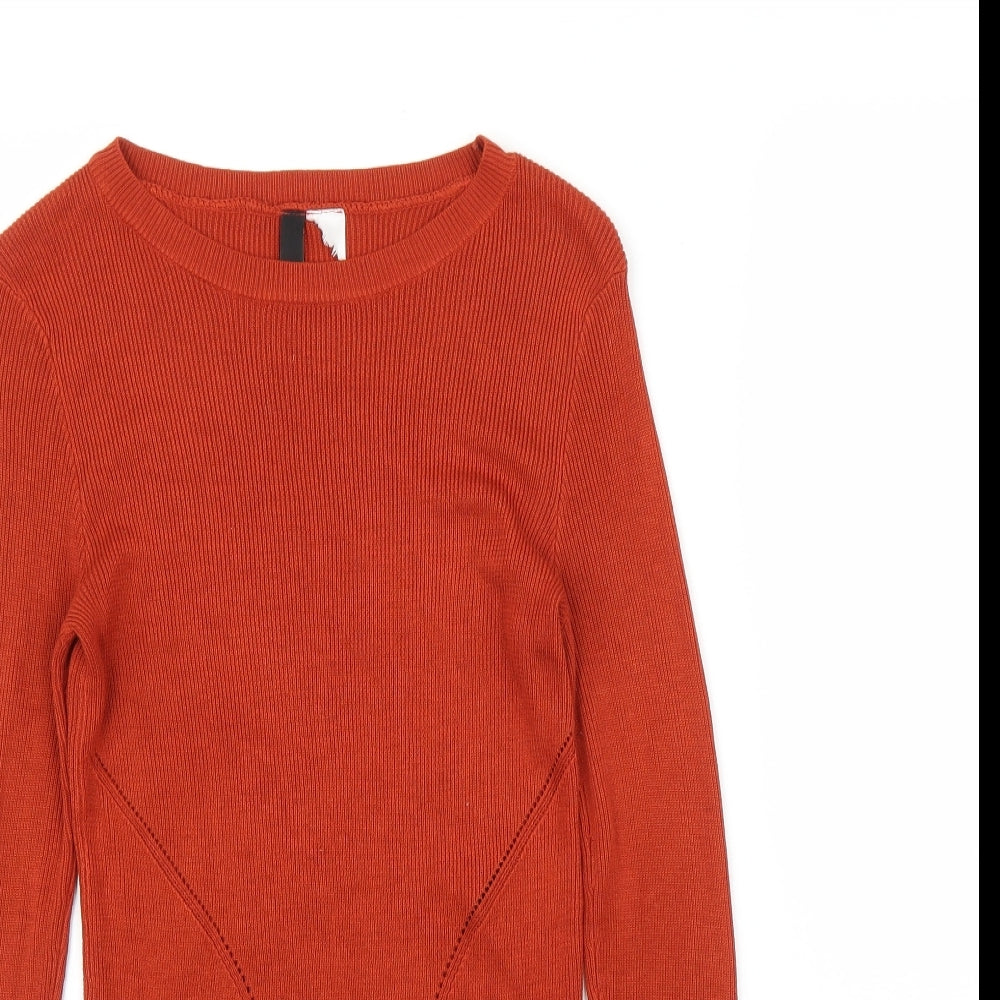 H&M Womens Orange   Basic Blouse Size S