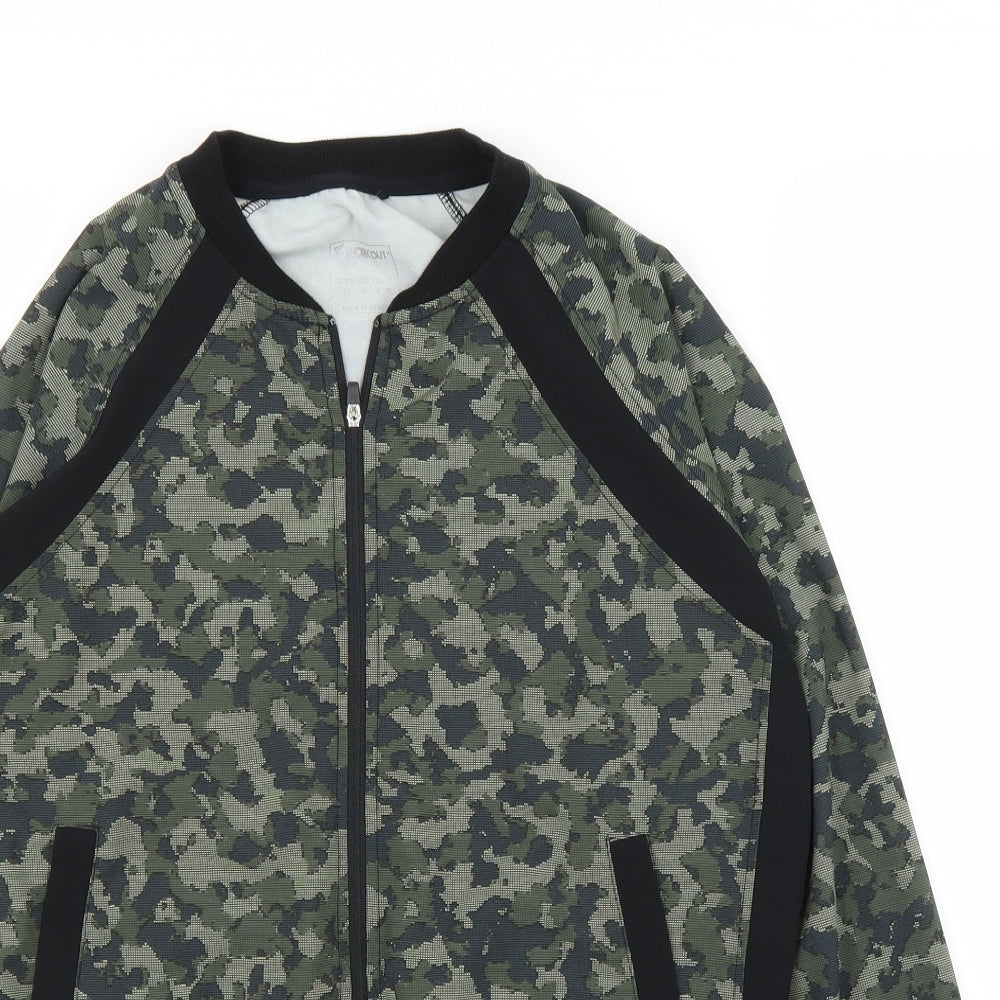 Primark Womens Green Camouflage  Bomber Jacket Jacket Size 12