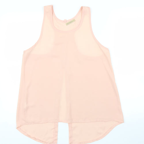 Only Fashion Womens Pink   Basic Blouse Size M  - Split down back
