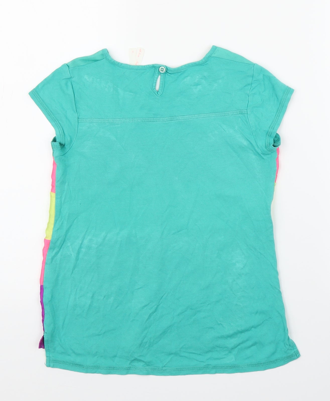 NEXT Girls Green Striped  Basic T-Shirt Size 9 Years