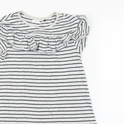 NEXT Girls Grey Striped  A-Line  Size 9 Years