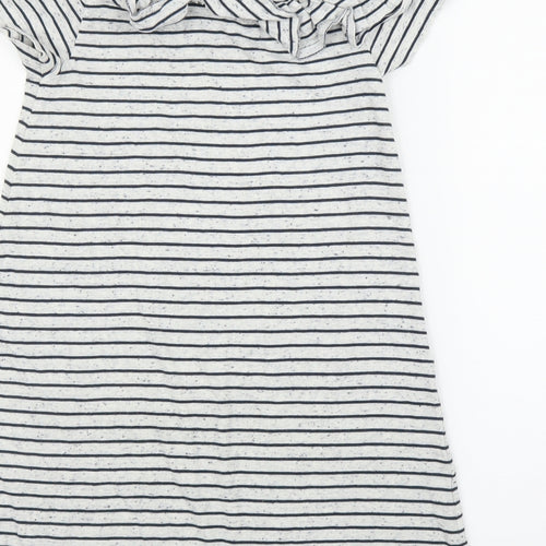 NEXT Girls Grey Striped  A-Line  Size 9 Years
