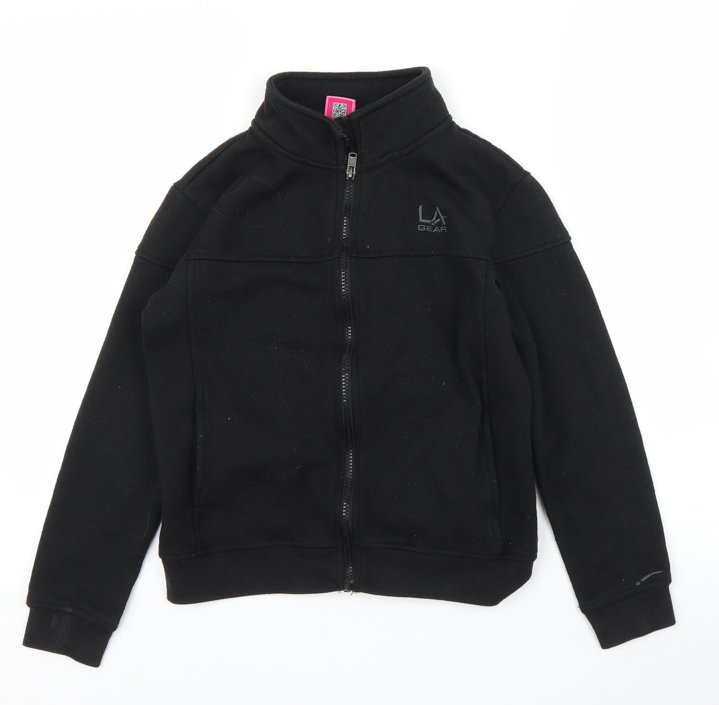 LA Gear Girls Black   Full Zip Jumper Size 9-10 Years