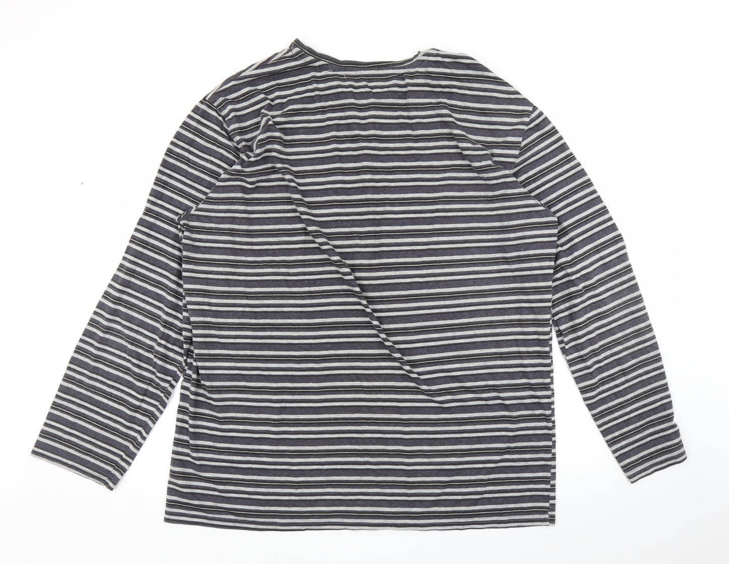 Sand Stone Mens Grey Striped   T-Shirt Size XL