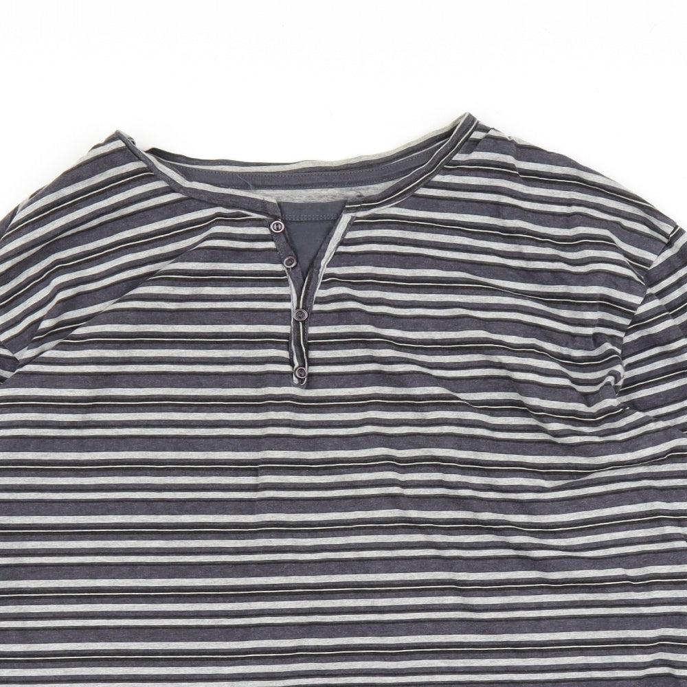 Sand Stone Mens Grey Striped   T-Shirt Size XL