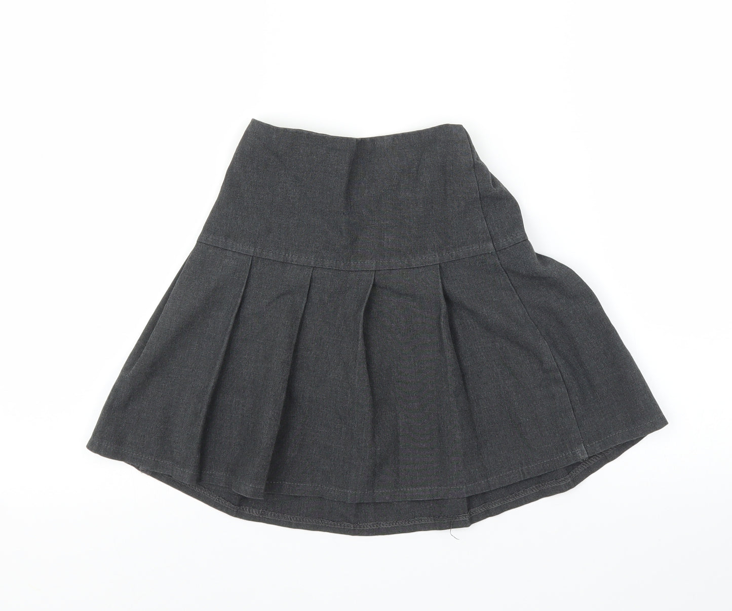 M&S Girls Grey   Pleated Skirt Size 7-8 Years