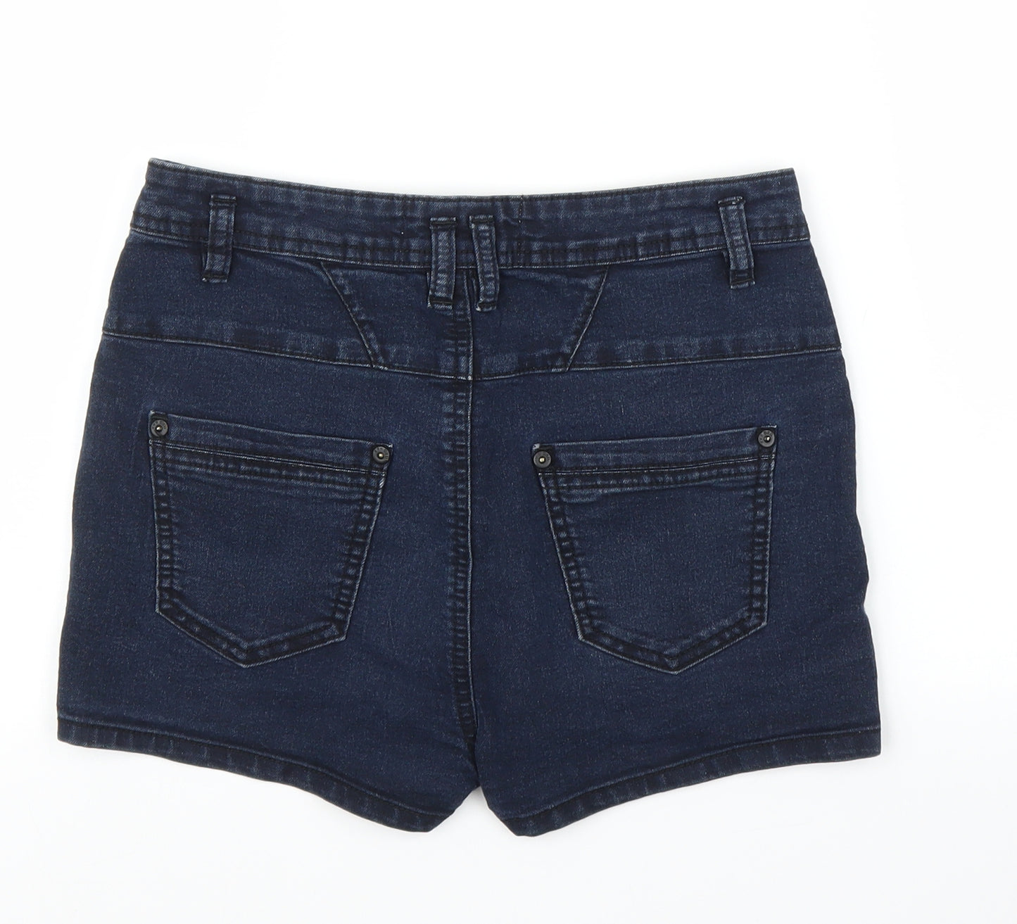 New Look Womens Blue  Denim Sailor Shorts Size 10