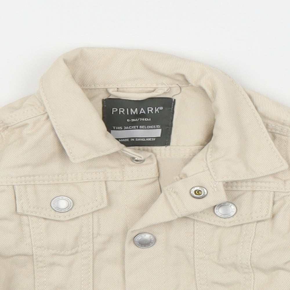 Primark Girls Beige  Denim Jacket  Size 6-9 Months