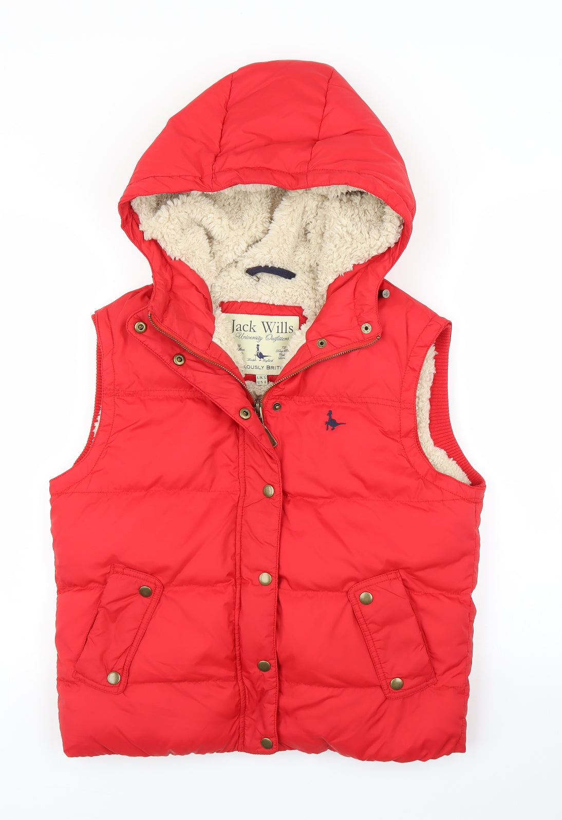 Jack Wills Womens Red   Gilet Jacket Size 12