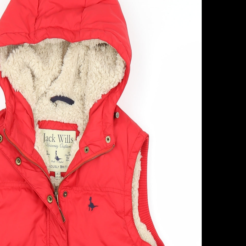 Jack Wills Womens Red   Gilet Jacket Size 12