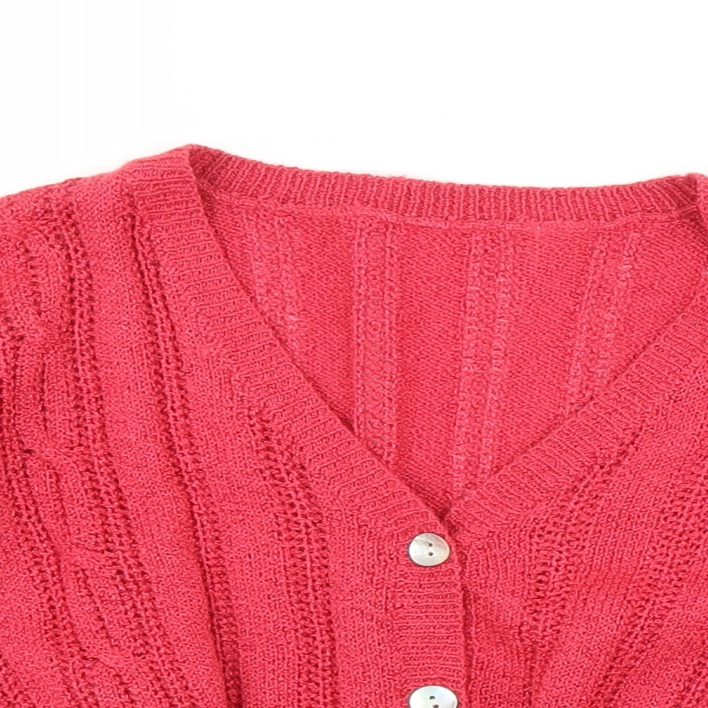 Preworn Womens Pink   Cardigan Jumper Size S