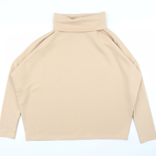 HOT!MESS Womens Beige   Basic Blouse One Size