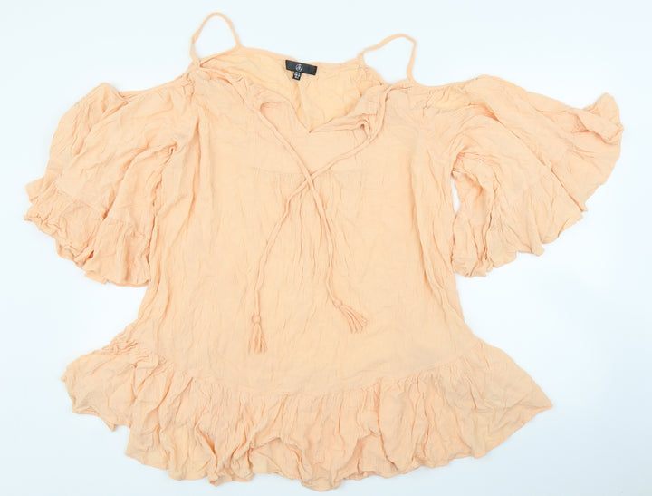 Missguided Womens Pink Tunic Blouse Size 10