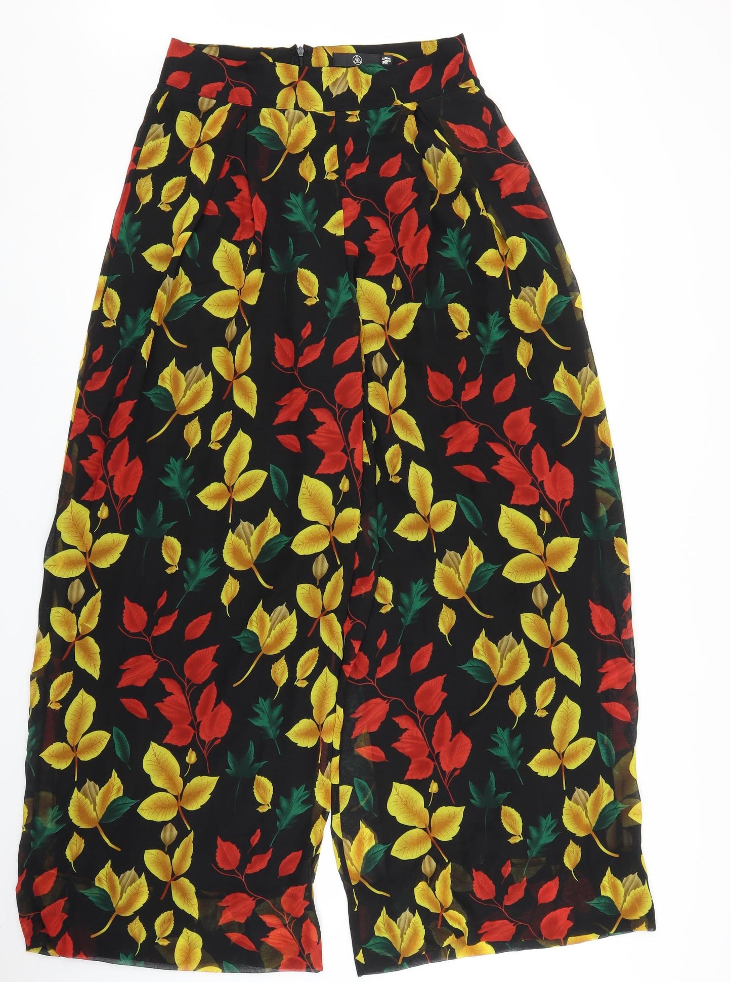 Missguided Womens Black Floral  Bloomer Trousers Size 12 L30 in