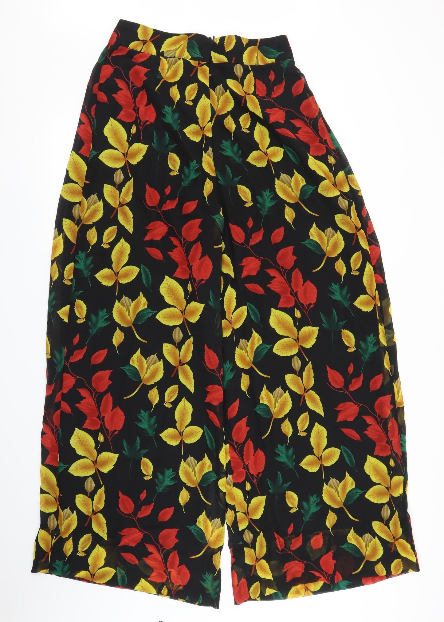 Missguided Womens Black Floral  Bloomer Trousers Size 12 L30 in