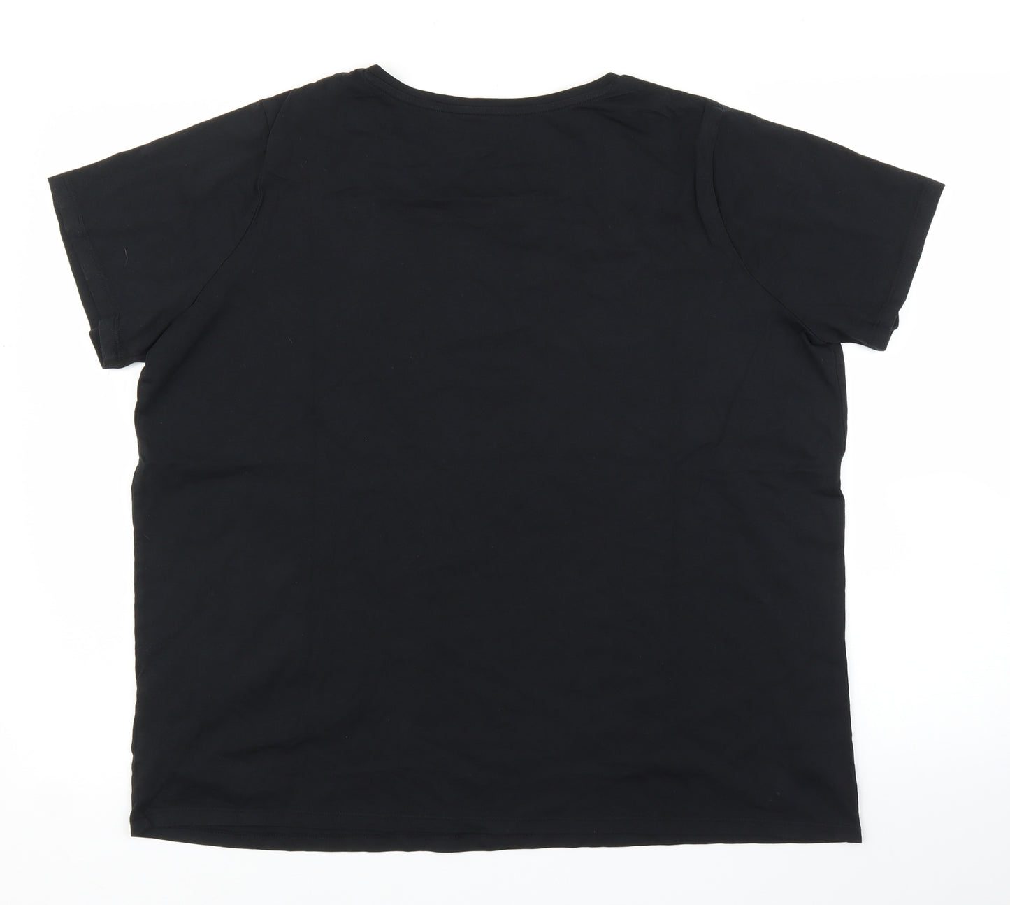 M&S Womens Black   Basic T-Shirt Size 20