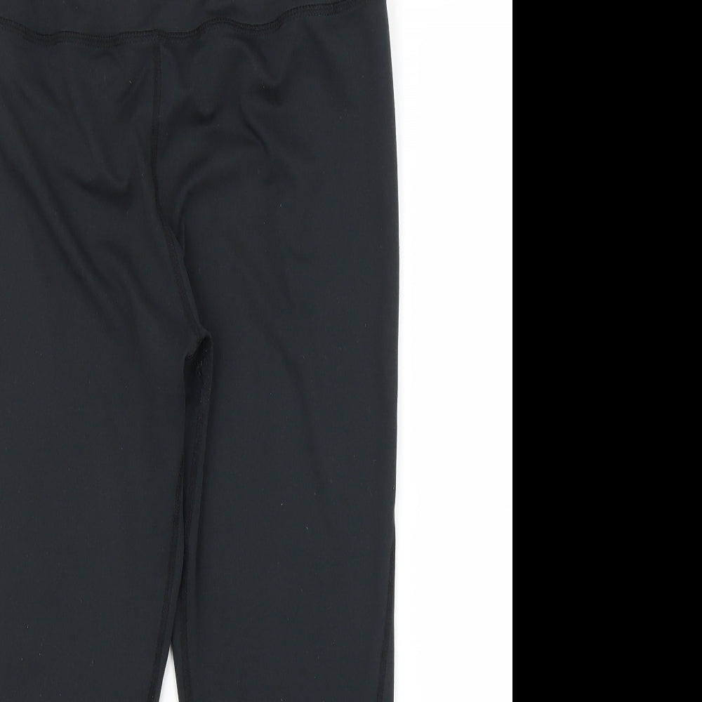 TCA Womens Black   Compression Leggings Size M L18 in