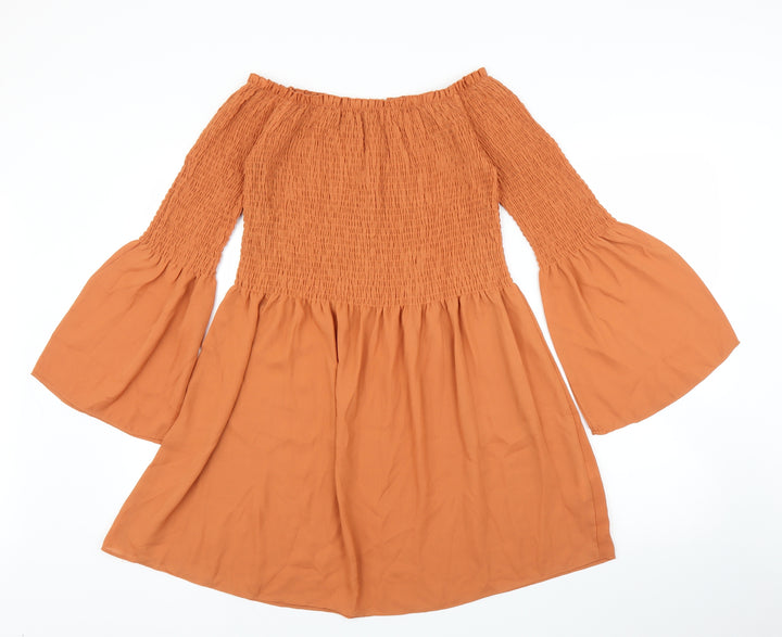 Missguided Womens Orange A-Line Size 10