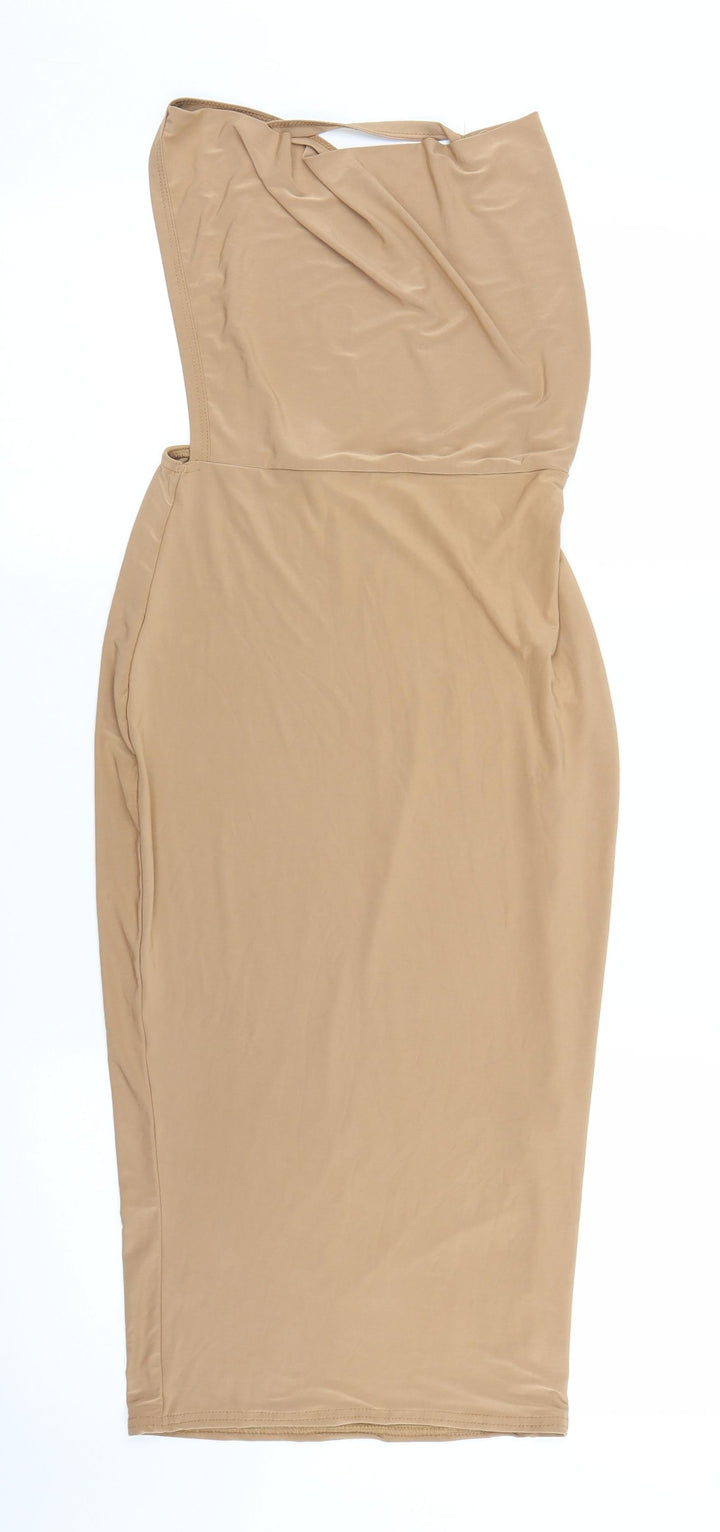Missguided Womens Beige Bodycon Size 8