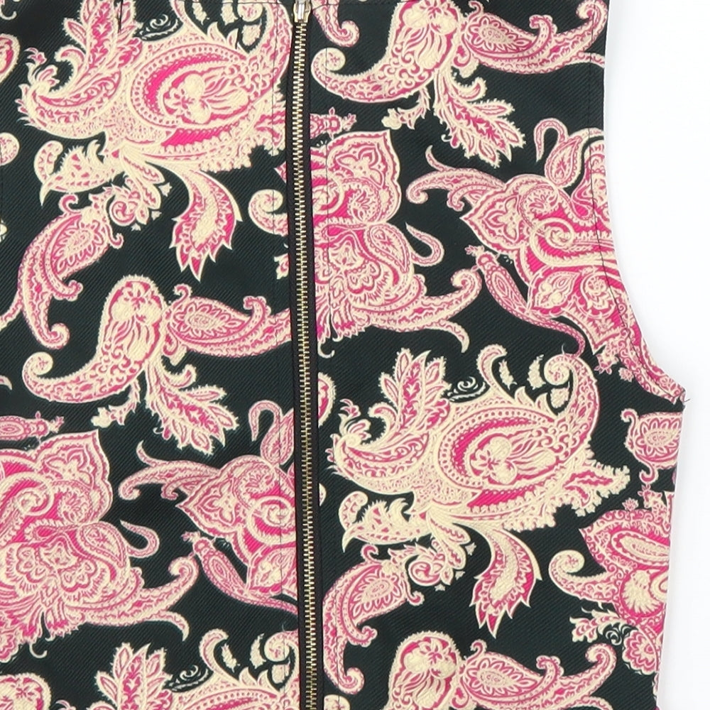 Missguided Womens Purple Paisley  Cropped Blouse Size 8