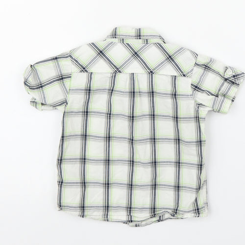 H&M Boys Green Plaid  Basic Button-Up Size 12 Months