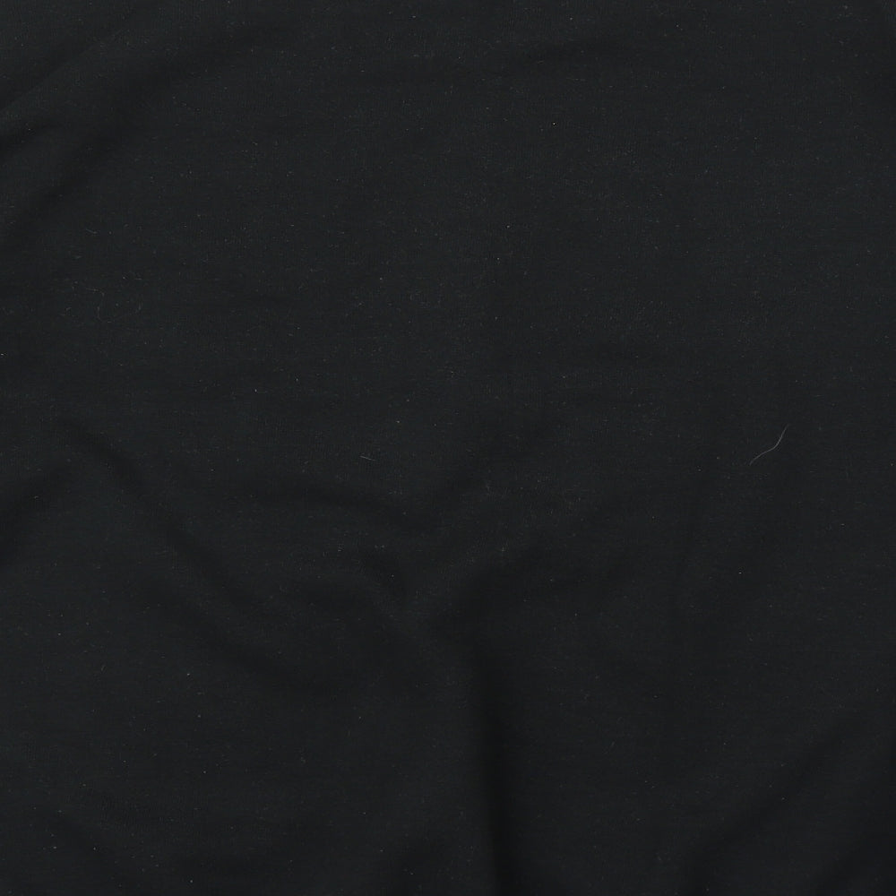 Morning Sun Womens Black Floral  Pullover Jumper Size 2XL