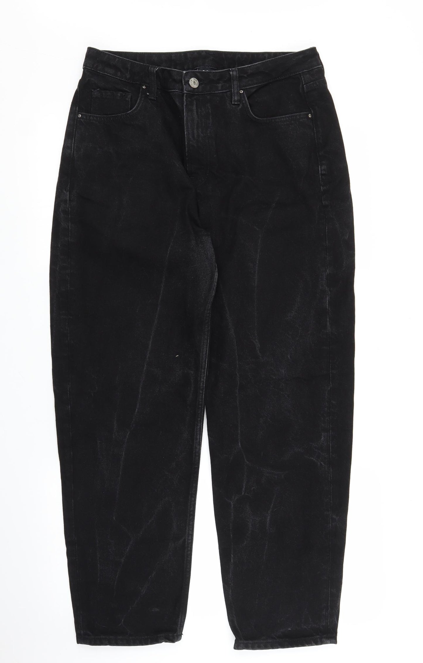 Very Womens Black  Denim Mom Jeans Size 14 L26 in