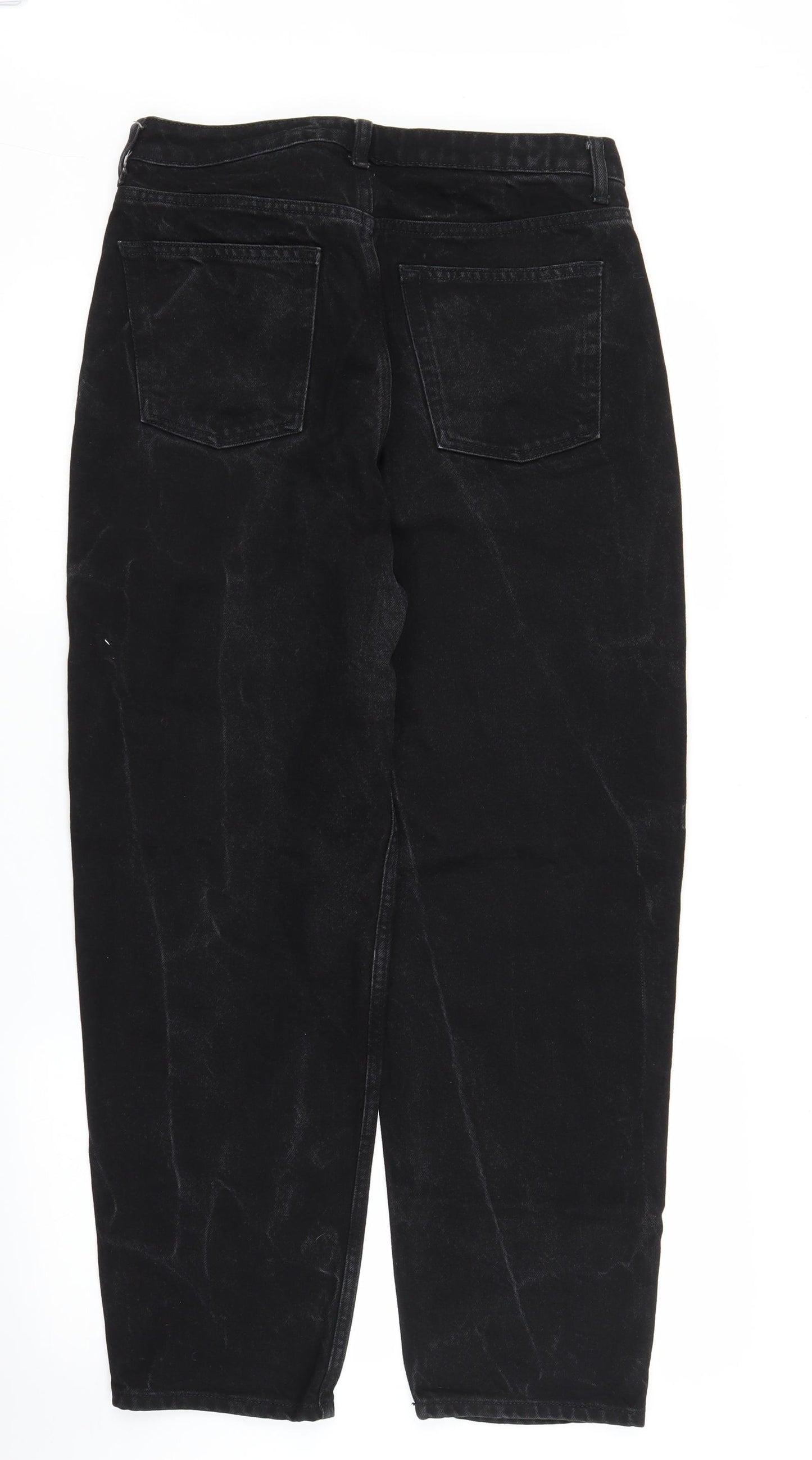 Very Womens Black  Denim Mom Jeans Size 14 L26 in