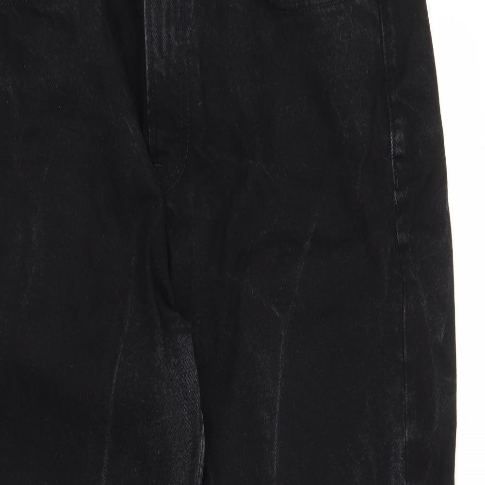 Very Womens Black  Denim Mom Jeans Size 14 L26 in