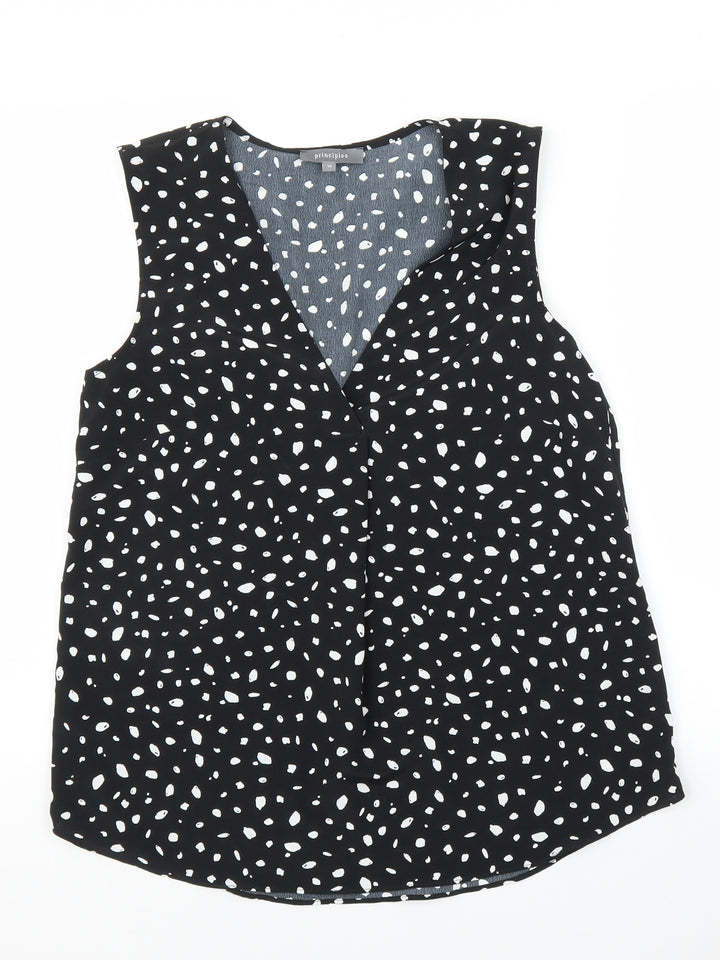 Principles Womens Black Basic Blouse Size 10