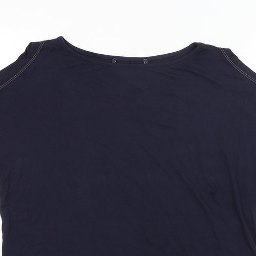 M&S Womens Blue   Basic T-Shirt Size 10
