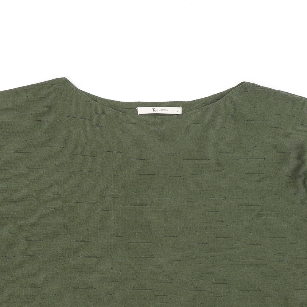 TU Womens Green   Basic T-Shirt Size 14