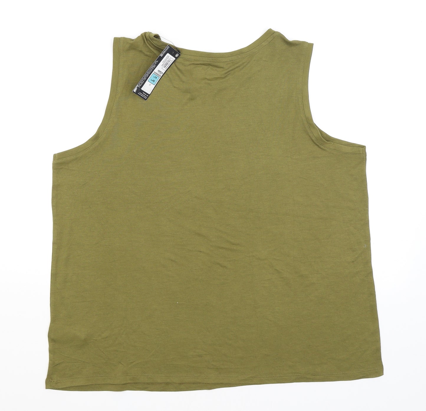 M&S Womens Green   Basic Tank Size 14