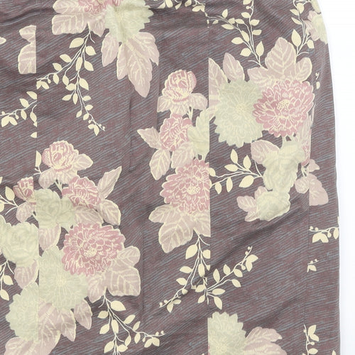 Coast Womens Brown Floral  Straight & Pencil Skirt Size 12